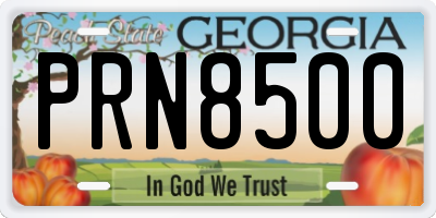 GA license plate PRN8500