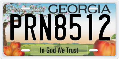 GA license plate PRN8512