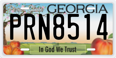GA license plate PRN8514