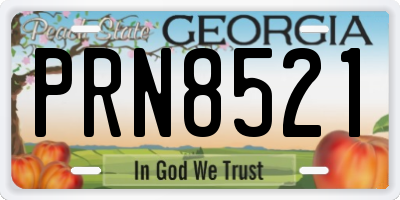 GA license plate PRN8521