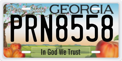 GA license plate PRN8558