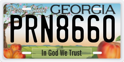 GA license plate PRN8660