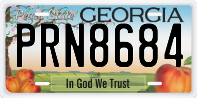 GA license plate PRN8684
