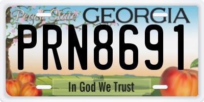 GA license plate PRN8691