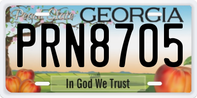 GA license plate PRN8705