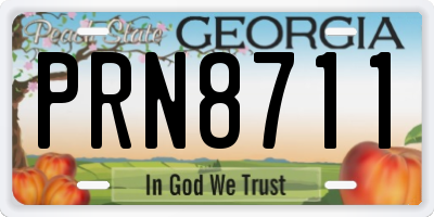 GA license plate PRN8711