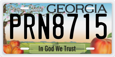 GA license plate PRN8715