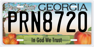 GA license plate PRN8720