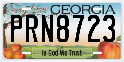 GA license plate PRN8723