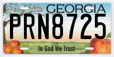 GA license plate PRN8725