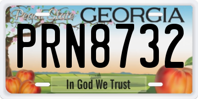GA license plate PRN8732