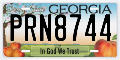 GA license plate PRN8744