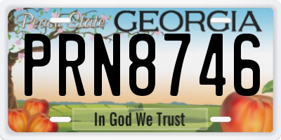 GA license plate PRN8746