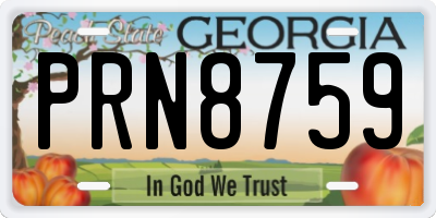 GA license plate PRN8759