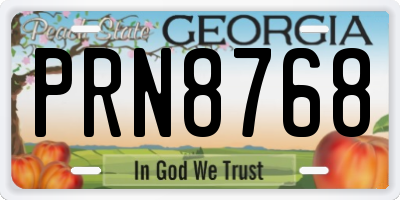 GA license plate PRN8768