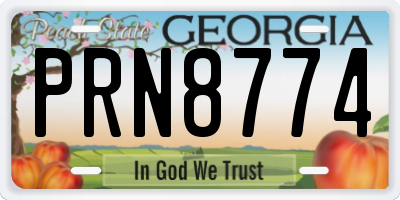 GA license plate PRN8774