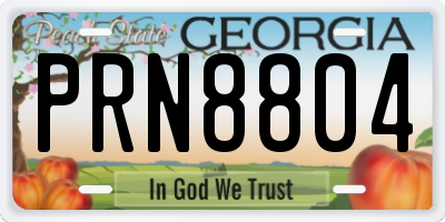 GA license plate PRN8804