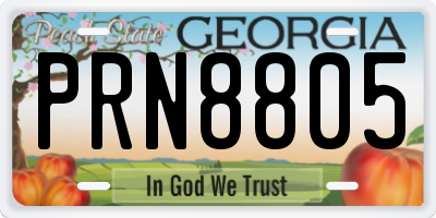 GA license plate PRN8805