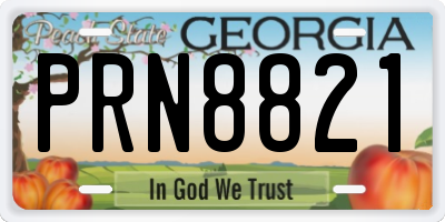 GA license plate PRN8821