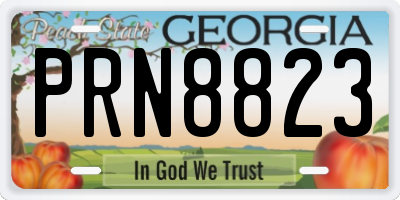 GA license plate PRN8823
