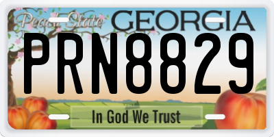 GA license plate PRN8829