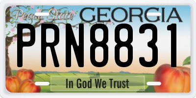 GA license plate PRN8831