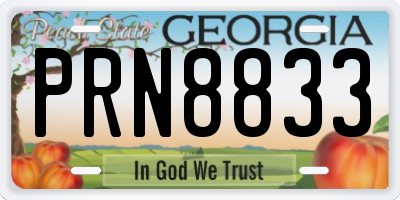 GA license plate PRN8833