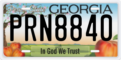GA license plate PRN8840