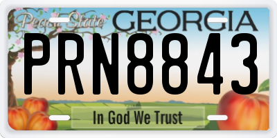 GA license plate PRN8843