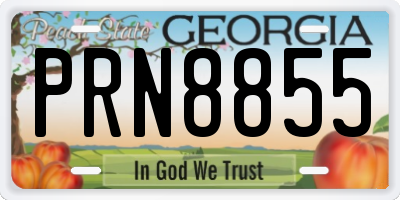 GA license plate PRN8855