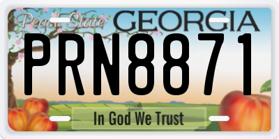 GA license plate PRN8871