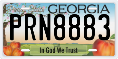 GA license plate PRN8883