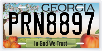 GA license plate PRN8897