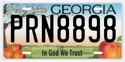GA license plate PRN8898
