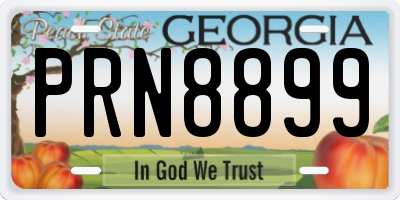 GA license plate PRN8899
