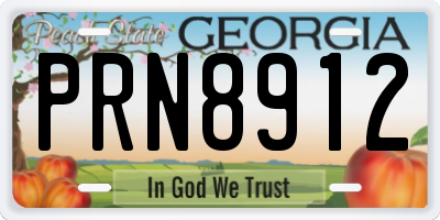 GA license plate PRN8912