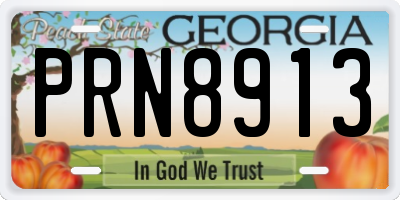 GA license plate PRN8913