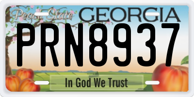 GA license plate PRN8937