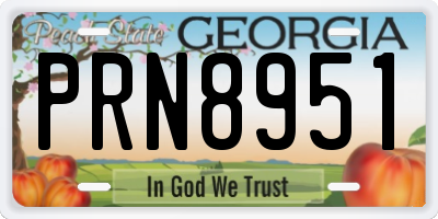 GA license plate PRN8951