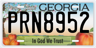 GA license plate PRN8952