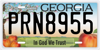 GA license plate PRN8955