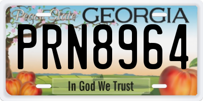 GA license plate PRN8964