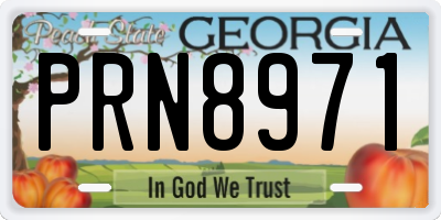 GA license plate PRN8971