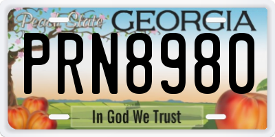 GA license plate PRN8980