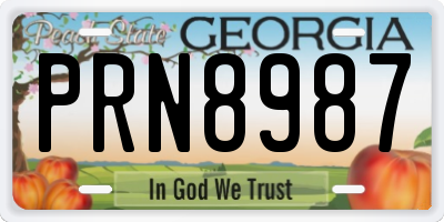 GA license plate PRN8987