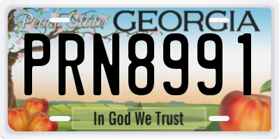 GA license plate PRN8991