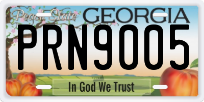 GA license plate PRN9005