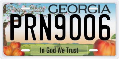 GA license plate PRN9006