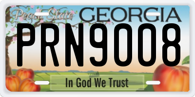 GA license plate PRN9008