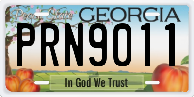 GA license plate PRN9011